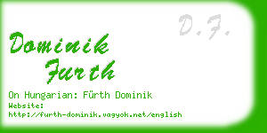 dominik furth business card